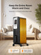 FOHERE Oil Filled Radiator Heater for Indoor Use Large Room, Safe with Thermostat, 1500W Quiet Energy Efficient Space Heater with Remote, 4 Modes, 24H Timer, Overheat Protection, Black