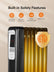 FOHERE Oil Filled Radiator Heater for Indoor Use Large Room, Safe with Thermostat, 1500W Quiet Energy Efficient Space Heater with Remote, 4 Modes, 24H Timer, Overheat Protection, Black