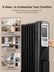 FOHERE Oil Filled Radiator Heater for Indoor Use Large Room, Safe with Thermostat, 1500W Quiet Energy Efficient Space Heater with Remote, 4 Modes, 24H Timer, Overheat Protection, Black