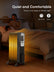 FOHERE Oil Filled Radiator Heater for Indoor Use Large Room, Safe with Thermostat, 1500W Quiet Energy Efficient Space Heater with Remote, 4 Modes, 24H Timer, Overheat Protection, Black