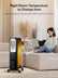 FOHERE Oil Filled Radiator Heater for Indoor Use Large Room, Safe with Thermostat, 1500W Quiet Energy Efficient Space Heater with Remote, 4 Modes, 24H Timer, Overheat Protection, Black