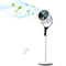 FOHERE Pedestal Fan for Bedroom, 12 Speeds, 3 Modes, 12H Timer, Rgb Lights, Remote Control, 85ft, 120° Quiet Oscillating Standing Fan for Home Office