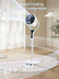 FOHERE Standventilator für Schlafzimmer, 12 Geschwindigkeiten, 3 Modi, 12H Timer, RGB-Lichter, Fernbedienung, 26m, 120° Leiser Oszillierender Standventilator für Zuhause und Büro