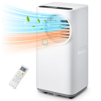 FOHERE 8000 BTU Portable Air Conditioner for Room Cooling and Heating, Covers up to 350 Square Feet, 5-in-1 All-Season Portable Air Conditioner with Remote Control and Window Kit, White
