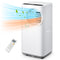 FOHERE 8000 BTU Portable Air Conditioner for Room Cooling and Heating, Covers up to 350 Square Feet, 5-in-1 All-Season Portable Air Conditioner with Remote Control and Window Kit, White