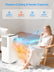 FOHERE 8000 BTU Portable Air Conditioner for Room Cooling and Heating, Covers up to 350 Square Feet, 5-in-1 All-Season Portable Air Conditioner with Remote Control and Window Kit, White