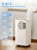 FOHERE 8000 BTU Portable Air Conditioner for Room Cooling and Heating, Covers up to 350 Square Feet, 5-in-1 All-Season Portable Air Conditioner with Remote Control and Window Kit, White