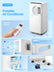 FOHERE 8000 BTU Portable Air Conditioner for Room Cooling and Heating, Covers up to 350 Square Feet, 5-in-1 All-Season Portable Air Conditioner with Remote Control and Window Kit, White