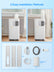 FOHERE 8000 BTU Portable Air Conditioner for Room Cooling and Heating, Covers up to 350 Square Feet, 5-in-1 All-Season Portable Air Conditioner with Remote Control and Window Kit, White