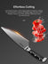FOHERE 7-Piece Knife Set - 67-Layer Japanese Knife VG10 Damascus Steel, Sharp Kitchen Knife Set with Non-slip ABS Handle, Damascus Knife Ideal for Gift