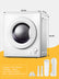 Clothes Dryer, 2.9 cu.ft FOHERE 1400W Vented Tumble Compact Dryer, 5 Auto Drying Mode, White