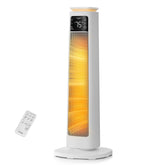 Space Heater for Large Room, FOHERE 24" Electric Heaters for Indoor Use with Thermostat and Remote, 70° Oscillation, 12H Timer, Overheat and Tip-Over Protection, Fan Mode for Home Bedroom Office