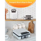FOHERE 4-Slice Waffle Maker, 1200W Waffle Iron, Non-Stick, Browning Control, White
