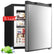 FOHERE 1.1 Cu.Ft Mini Freezer Countertop, Compact Upright Freezer with Reversible Door, Removable Shelves, Small freezer for Home/Dorms/Apartment/Office, Silver