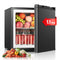 Compact Upright Freezer, FOHERE 1.1 cu.ft Countertop Mini Freezer with Reversible Door and 7 Adjustable Temperature, for Home/Apartment/Office, Black