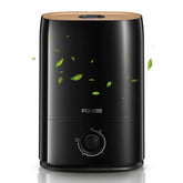 Cool Mist Humidifier for Large Room, 5L Ultrasonic Bedroom Humidifiers with Essential Tray, Smart Sleep Mode, Lasts up to 50H Humidifier for Living and Baby Room, Black