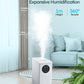 FOHERE Humidifiers for Bedroom, 3.2L Top Fill Cool Mist Ultrasonic Humidifier for Baby Rooms and Plants, 2-IN-1 Essential Oil Diffuser with 7-color Light and Auto Shut-off, BPA-Free, Quiet, White