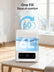 FOHERE 6L Humidifier for Bedroom Home, Cool Mist Humidifiers for Large Room, 60H Ultra-Quiet Runtime for Baby, Plants, Smart Humidity Sensor, Fast Symptom Relief, 16H Timer, Oil Diffuser, White