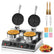 FOHERE 2400W Commercial Waffle Maker, Double-Head Waffle Machine, Non-Stick Stainless Steel Waffle Iron with Temp & Time Control, for Restaurants & Cafe