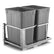 FOHERE Pullout Trash Cans for Under Kitchen Cabinets, 35*2 Quart with Soft-Close Slides, Heavy Duty Garbage Recycling Bin for Kitchen Cabinet