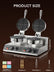 FOHERE 2400W Commercial Waffle Maker, Double-Head Waffle Machine, Non-Stick Stainless Steel Waffle Iron with Temp & Time Control, for Restaurants & Cafe
