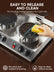 FOHERE 2400W Commercial Waffle Maker, Double-Head Waffle Machine, Non-Stick Stainless Steel Waffle Iron with Temp & Time Control, for Restaurants & Cafe