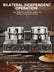 FOHERE 2400W Commercial Waffle Maker, Double-Head Waffle Machine, Non-Stick Stainless Steel Waffle Iron with Temp & Time Control, for Restaurants & Cafe