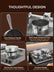 FOHERE 2400W Commercial Waffle Maker, Double-Head Waffle Machine, Non-Stick Stainless Steel Waffle Iron with Temp & Time Control, for Restaurants & Cafe