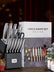 Messerblock-Set, FOHERE Messerset mit fortschrittlicher selbstschärfender Technologie, 14-teiliges Küchenmesser-Set mit gewellter Textur, Edelstahl-Messer-Set mit Block, scharfe Messer mit rutschfestem ergonomischem Griff