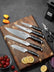 FOHERE 7-teiliges Messerset – 67-lagiges japanisches Messer aus VG10 Damaststahl, scharfes Küchenmesser-Set mit rutschfestem ABS-Griff, Damastmesser ideal als Geschenk