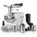 Meat Grinder Heavy Duty - 5 in1 Meat Grinder for Home Use-silver