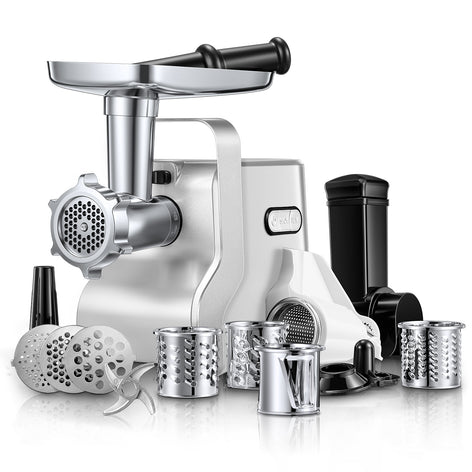Meat Grinder Heavy Duty - 5 in1 Meat Grinder for Home Use-silver