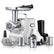 Meat Grinder Heavy Duty - 5 in1 Meat Grinder for Home Use-silver