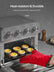 Oven Mitts, Heat Resistant Kitchen Oven Gloves 572°F, Non-Slip Silicone Surface, Extra Long Flexible Thick Mitts for Kitchen , Cooking , Baking , BBQ , Grid Red