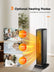 FOHERE Space Heater for Indoor Use, 23 Inch Quiet PTC Electric Heaters for Bedroom Fast Heating with Thermostat, Remote, 70° Oscillation, 24H Timer, Portable Heater Safe for Home, Office, 1500, Black