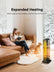 FOHERE Space Heater for Indoor Use, 23 Inch Quiet PTC Electric Heaters for Bedroom Fast Heating with Thermostat, Remote, 70° Oscillation, 24H Timer, Portable Heater Safe for Home, Office, 1500, Black
