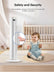 FOHERE Turmventilator für Zuhause, 76 cm oszillierender Ventilator mit Fernbedienung, 3 Geschwindigkeiten, Timer, leiser tragbarer Standventilator ohne Rotorblätter für Schlafzimmer, Bürogebrauch