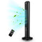 FOHERE Tower Fan for Home, 40" Oscillating Quiet DC Motor Cooling Fan with Remote Control, 12 Speeds, 4 Modes and Timer, Standing Floor Fans Safe for Bedroom and Home Office Use, Black