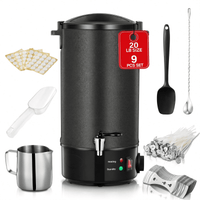 FOHERE 20lb Large Wax Melter for Candle Making, 9-Piece Electric Candle Maker Kit with Temp Control