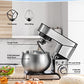 Stand Mixer FOHERE, 6-Speed Stainless Steel Mixer with Dough Hook, Mixing Beater, Wire Whip, Dishwasher-safe , Tilt-Head Kitchen Dough Mixers for Cake, 5.8 QT Electric Home Cooking Kitchen Mixer