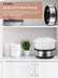 FOHERE Electric Food Steamer for Cooking, Vegetable Steamer 800W Fast Heating with 3 Tiers BPA-Free Nested Basket Trays and Auto Shut-off 60-min Timer, Rice Bowl Included, 9.5QT