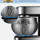 Stand Mixer FOHERE, 6-Speed Stainless Steel Mixer with Dough Hook, Mixing Beater, Wire Whip, Dishwasher-safe , Tilt-Head Kitchen Dough Mixers for Cake, 5.8 QT Electric Home Cooking Kitchen Mixer