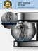 Stand Mixer FOHERE, 6-Speed Stainless Steel Mixer with Dough Hook, Mixing Beater, Wire Whip, Dishwasher-safe , Tilt-Head Kitchen Dough Mixers for Cake, 5.8 QT Electric Home Cooking Kitchen Mixer