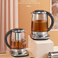 Electric Kettle with Temperature Control and Tea Infuser, FOHERE 1.7L Electric Tea Kettle, Glass and Stainless Steel Hot Tea Water Kettle, 2Hr Keep Warm, 6 Presets for Herbal, Green, Coffee, Black