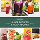 Juicer Machines, FOHERE 1000W Juicer Whole Fruit and Vegetables, Quick Juicing Easy to Clean, 75MM Large Feed Chute, Dual Speed Setting and Non-Slip Feet, Silver