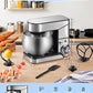 Stand Mixer FOHERE, 6-Speed Stainless Steel Mixer with Dough Hook, Mixing Beater, Wire Whip, Dishwasher-safe , Tilt-Head Kitchen Dough Mixers for Cake, 5.8 QT Electric Home Cooking Kitchen Mixer