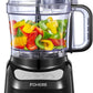 FOHERE Food Processor, 12 Cup, 4 Functions for Chopping, Slicing, Purees & Dough, Black