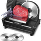 Meat Slicer 200 Watt for Home Use, Electric Food Slicer with “Two” Upgrade 7.5" Sharp Stainless Steel Blade(Serrated + Smooth) & 0-15mm Precise Thickness Cut Deli Food, Meat, Bread, Fruit, Vegetable