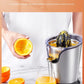 high juice yield, no waste, FOHERE Orange Juice Squeezer Electric Citrus Juicer with Two Interchangeable Cones Suitable for orange, lemon and Grapefruit, Brushed Stainless Steel