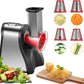 FOHERE Electric Cheese Grater Shredder, Electric Vegetable Slicer Professional Salad Shooter for Home Kitchen Use, One-Touch Easy Control, Salad Maker Machine for Vegetables, Cheeses, BPA-Free, Red
